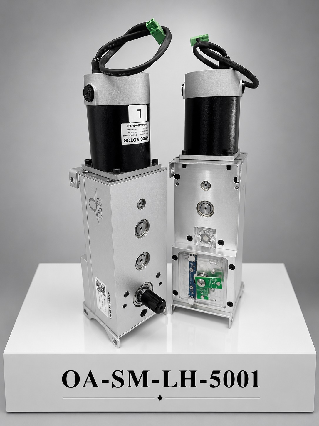Surface Mount LH Motor - Complete Gear Train - OA-SM-LH-5001 (Dual View)